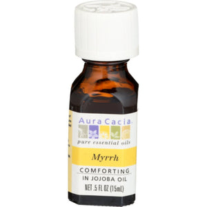 Aura Cacia - Pure Essential Oil Myrrh in Jojoba Oil, .5 fl oz