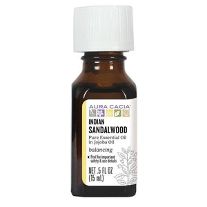 Aura Cacia - Indian Sandalwood Jojoba Essential, .5 fl oz Oil