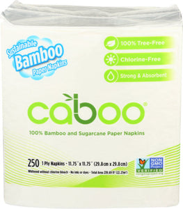 Caboo - Tree Free Bamboo Paper Napkins, 250 Napkins