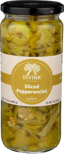 Divina Pepperoncini Sliced Natural, 15.5 Oz (Pack of 6)