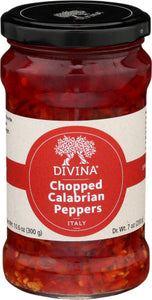 Divina - Peppers Calabrian Chopped, 10.6 Oz (Pack of 6)