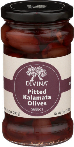 Divina - Olive Kalamata Pitted, 6 Oz (Pack of 6)