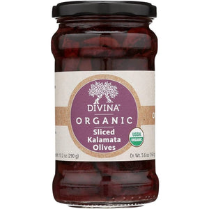 Divina - Organic Sliced Kalamata Olives, 10.2 Oz