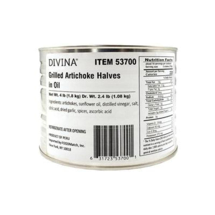 Divina - Grilled Artichoke Halves In Oil, 4 Lbs