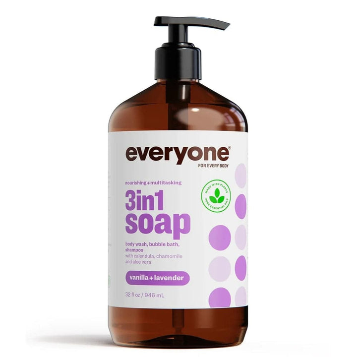 Everyone - 3 in 1 Soap - Vanilla + Lavender, 32 Floz