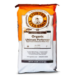 GIUSTOS EB - Organic Ultimate Performer Unbleached Flour, 50 Lbs