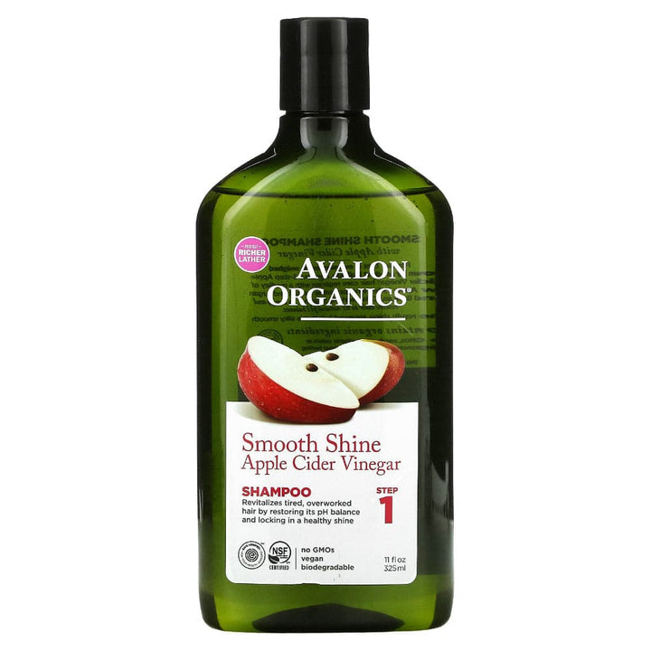 Avalon Organics - Smooth Shine Apple Cider Vinegar Shampoo, 11 fl oz