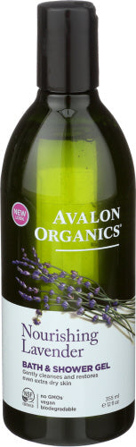 Avalon Organics - Bath & Shower Gel Lavender, 12 oz - Pack of 1