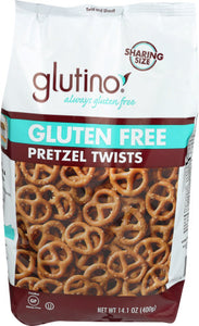 Glutino - Pretzel Family Bag Gluten free, 14.1 Oz (Pack of 12)