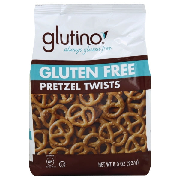 Glutino - Pretzel Twists Bag Gluten free, 8 Oz (Pack of 12)