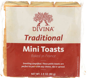 Divina - Traditional Toasts Mini, 2.82 Oz (Pack Of 24)