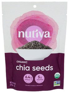 NUTIVA CHIA SEED BLACK 6 OZ - Pack of 12