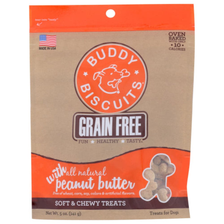 Buddy Biscuits - Grain-Free Soft and Chewy Treats Natural Peanut Butter, 5 Oz