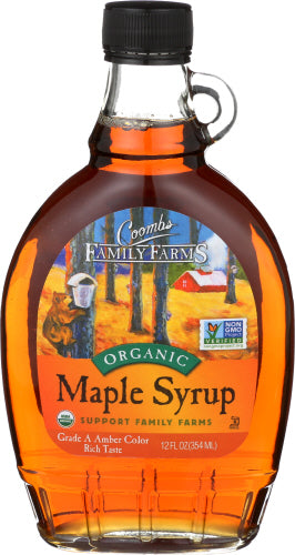 Coombs Family Farms - Organic Maple Syrup Grade A Amber, 12 Oz (Pack Of 12)