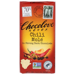 Chocolove - Chili Mole In Strong Dark Chocolate, 3.2 Oz