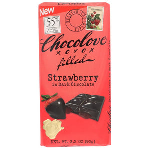 Chocolove - Strawberry Creme In Dark Chocolate, 3.2 Oz