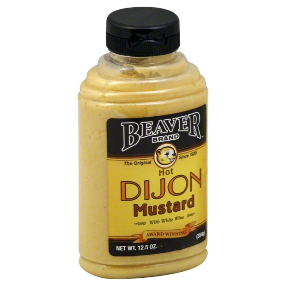 Beaver - Dijon Mustard - White Wine, 12.5oz (Pack of 6)