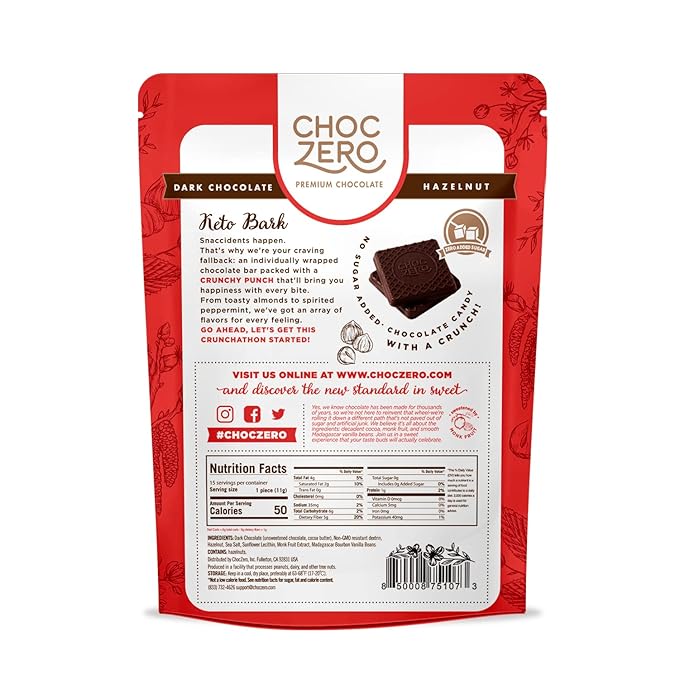 ChocZero - Keto Chocolate Barks, 6oz | Assorted Flavors