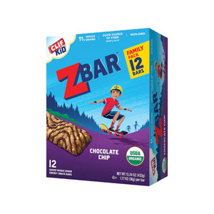 Clif Kid - Zbar Organic Chocolate Chip Energy Bars 12 Piece, 15.24 Oz (Pack of 6)