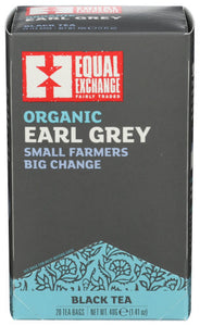 EQUAL EXCHANGE - TEA EARL GREY ORG 20 BG - Pack of 6