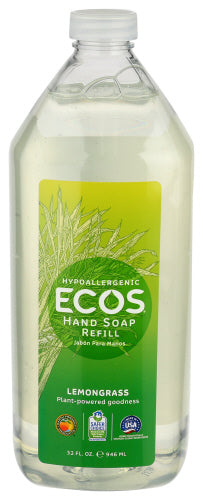 Ecos - Hand Soap Refill Lemongrass, 32 oz (Pack of 6)