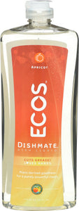 Ecos - Dishmate Liquid, Apricot, 25 oz - Pack of 1