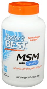 Doctors Best - Msm 1000Mg, 180 Capsules (Pack Of 1)