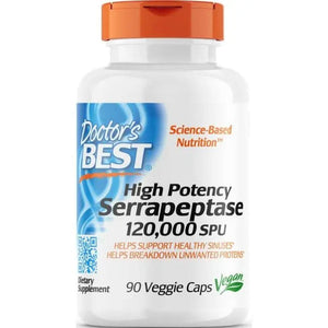 Doctor'S Best - High Potency Serrapeptase 120000 Spu, 90 Capsules