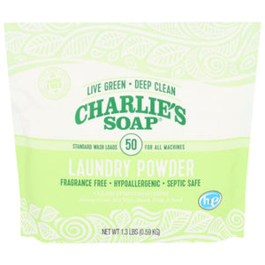 Charlie's Soap – Fragrance Free Laundry Detergent Powder, 1.1 Lbs