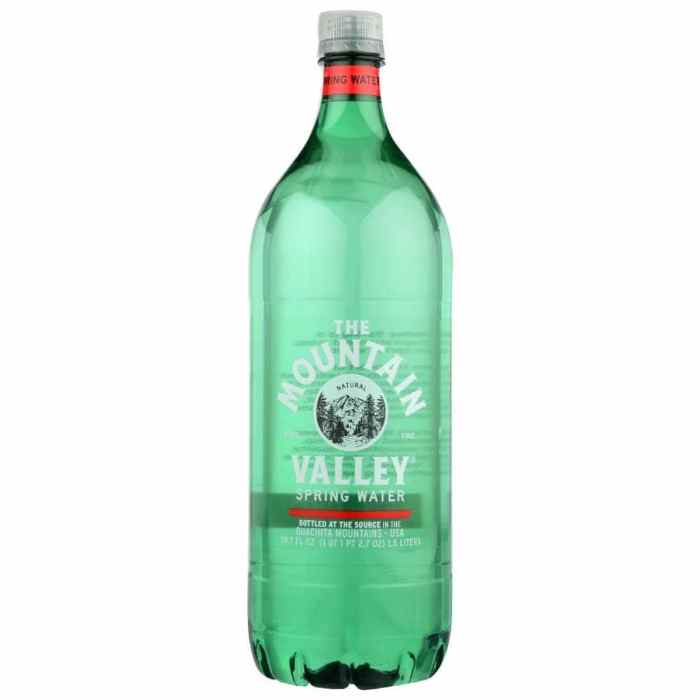 Mountain Valley - Spring Water PET, Flat Cap, 1.5 L | Pack of 12