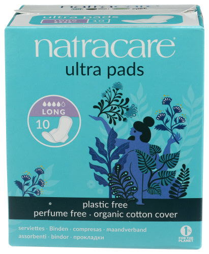 NATRACARE PADS ULTRA LONG & WINGS 10 PC - Pack of 1