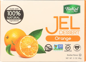 Bakol - Dessert Jell Orange All Natural, 3 oz - Pack of 12