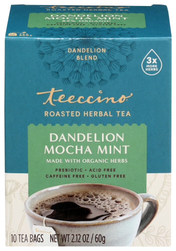 Teeccino Tea Dandelion Mocha Mint 10 Ct - Pack Of 6