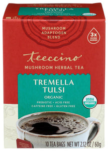 Teeccino Tea Tulsi Mushroom 10 Ct - Pack Of 6