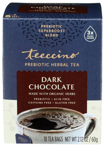 Teeccino Tea Dark Choco Prebiotic 10 Ct - Pack Of 6