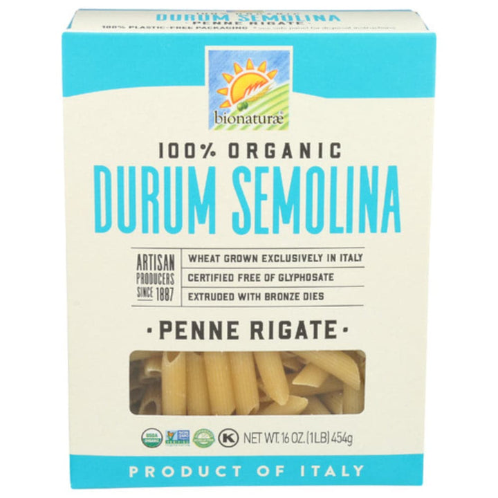 Bionaturae - Penne Rigate, Durum Semolina 100% Organic, 16 oz