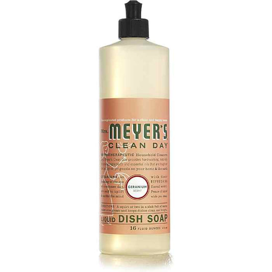 Mrs Meyers Clea - Dish Soap - Geranium, 16oz (Pack of 6)