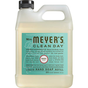 Mrs Meyers Clea - Liquid Soap Refill - Basil, 33oz (Pack of 3)