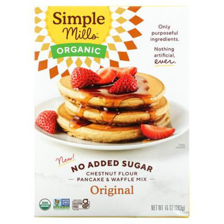 Simple Mills - Chestnut Flour Pancake and Waffle Mix, 10 OZ - Pack of 6