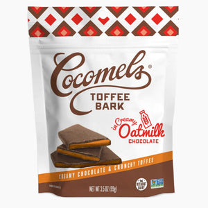 Cocomels - Oatmilk Chocolate Toffee Bark, 3.5 Oz (Pack of 6)