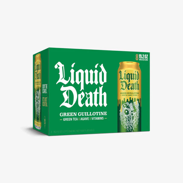 Liquid Death - Green Guillotine Tea, 19.2 Fl Oz | Pack of 12