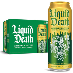Liquid Death - Green Guillotine Tea, 8 Pack, 153.6 Fl Oz | Pack of 3