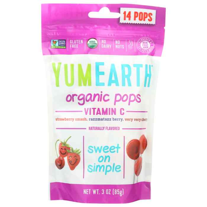 Yumearth - Lollipops - Peach, 3oz (Pack of 6)