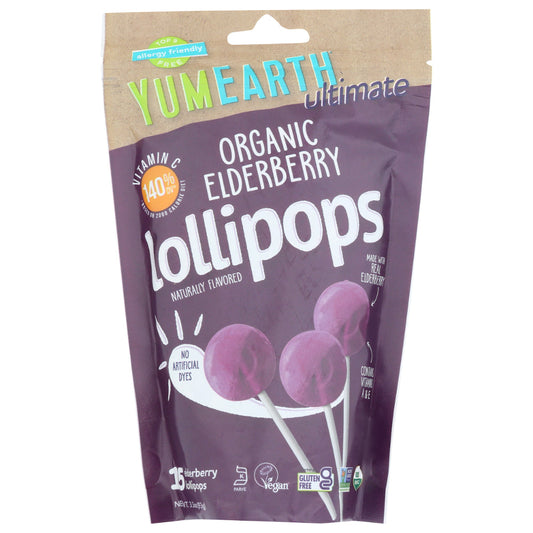 Yumearth - Pops - Elderberry, 3.3oz (Pack of 6)