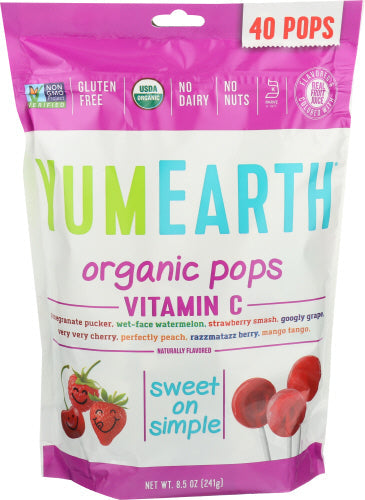 Yumearth Pops Vit C Family Bag 8.5 Oz - Pack Of 12