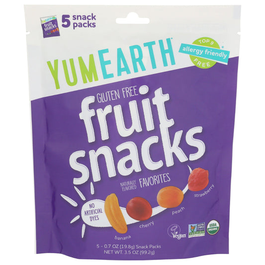 Yumearth - Fruit Snack - Original, 3.5oz (Pack of 12)