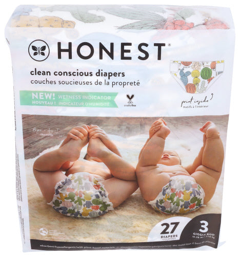 The Honest Company Diaper Cactus Cutie Sz 3 27 Pk - Pack Of 4