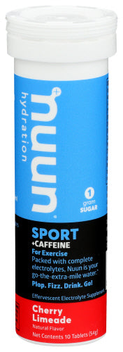 Nuun Sport Caffeinated Cherry Lemonade 10 Tb - Pack Of 8