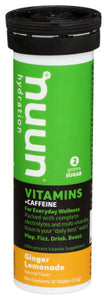 Nuun Vitamin Caffeinated Ginger Lemonade 12 Tb - Pack Of 8