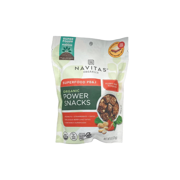 Navitas - Organic Superfood Pb&J Power Snacks 8 OZ - Pack of 12